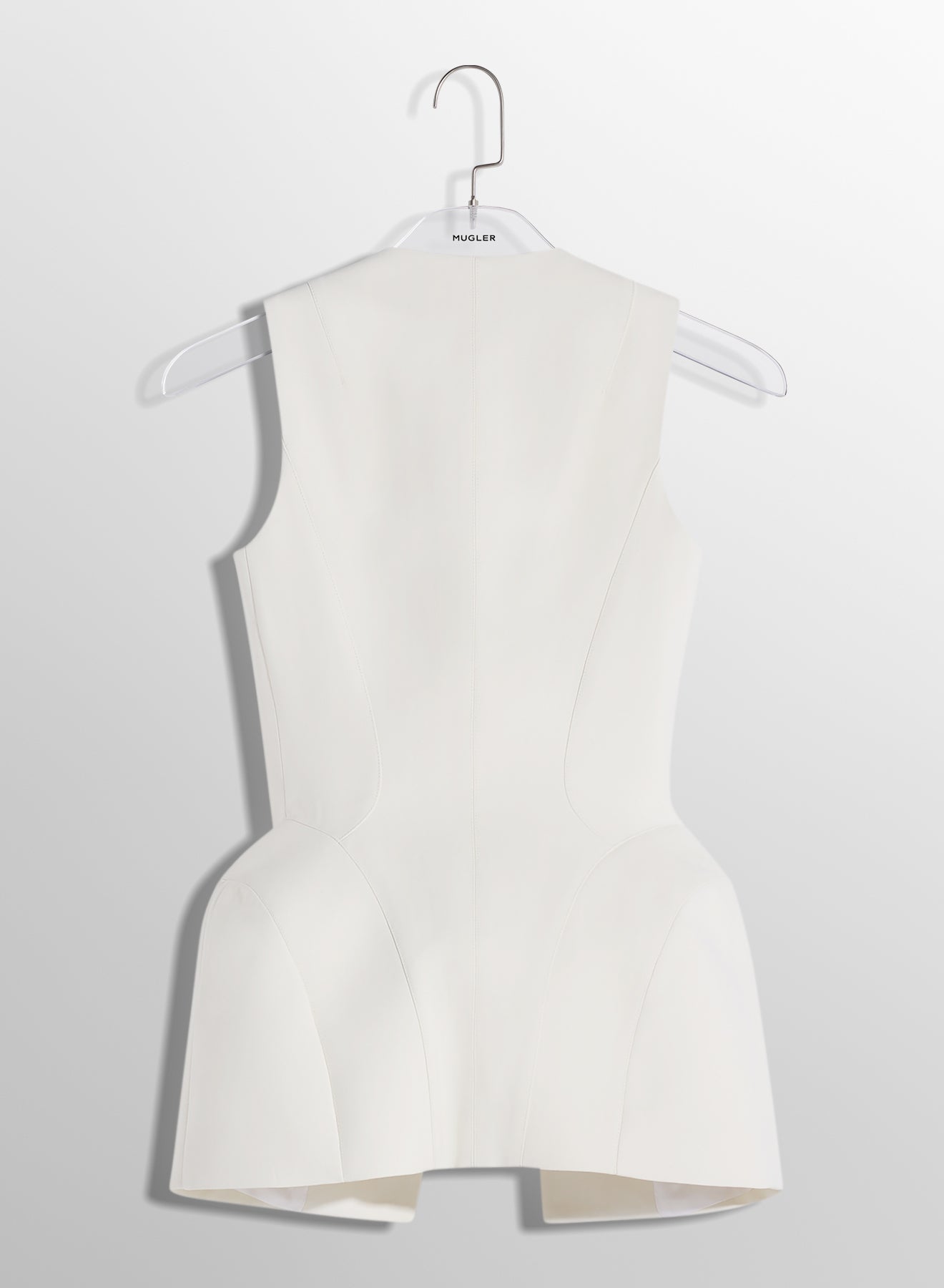 white corseted pierced vest
