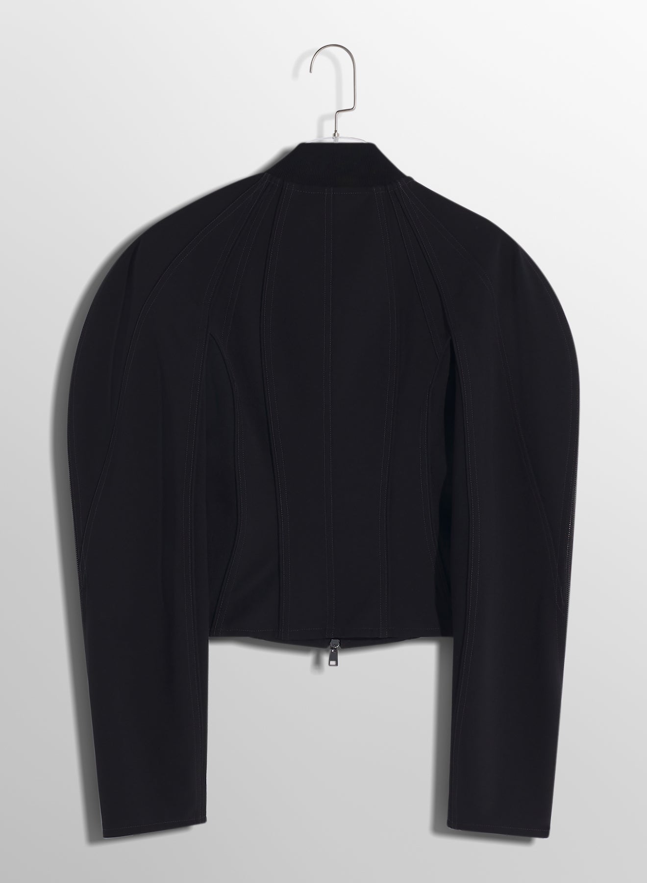 black sculptured scuba jacket