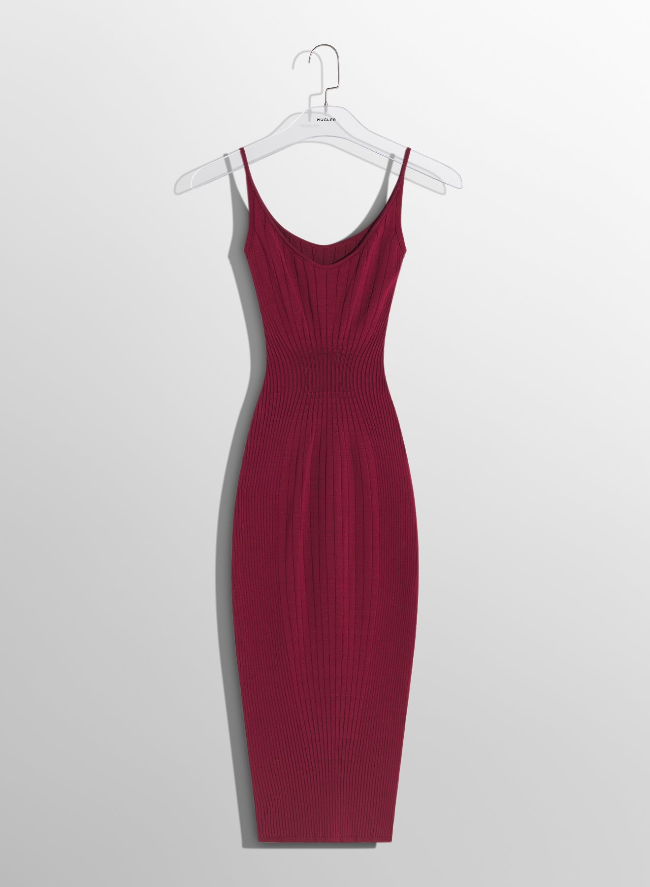 vampire red sculpting knit dress