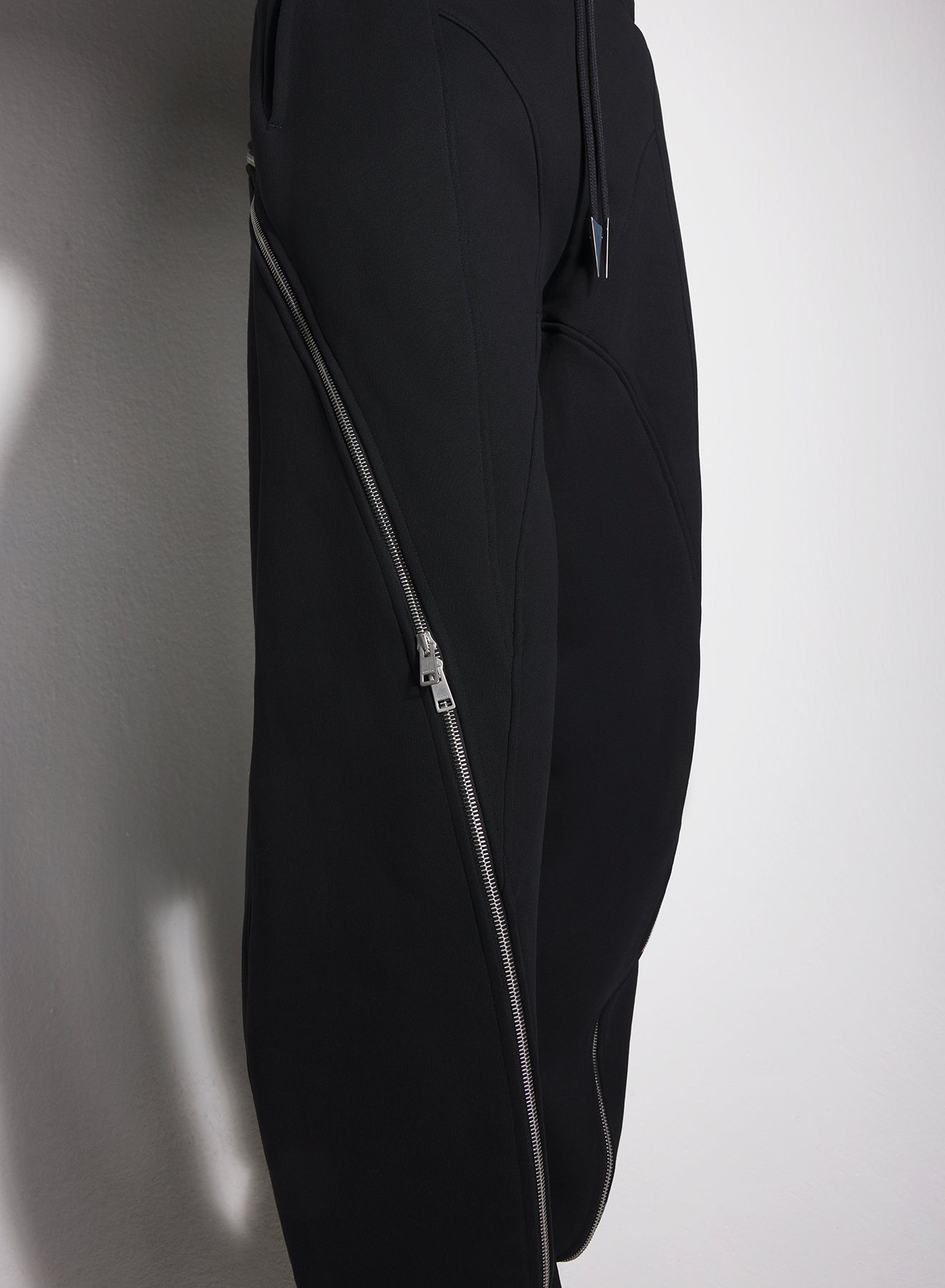 black light fleece zipped track pants