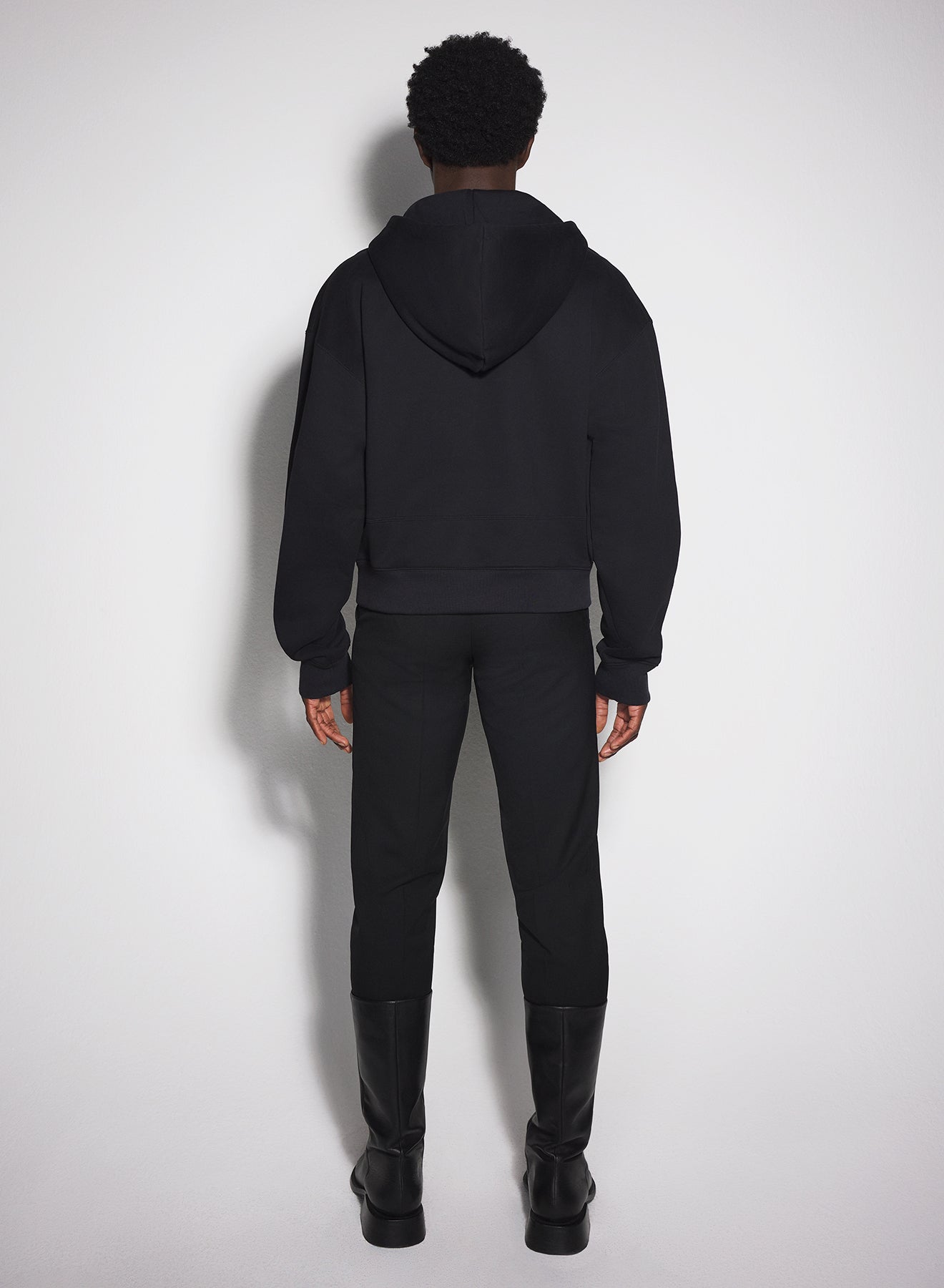 black Mugler logo hoodie