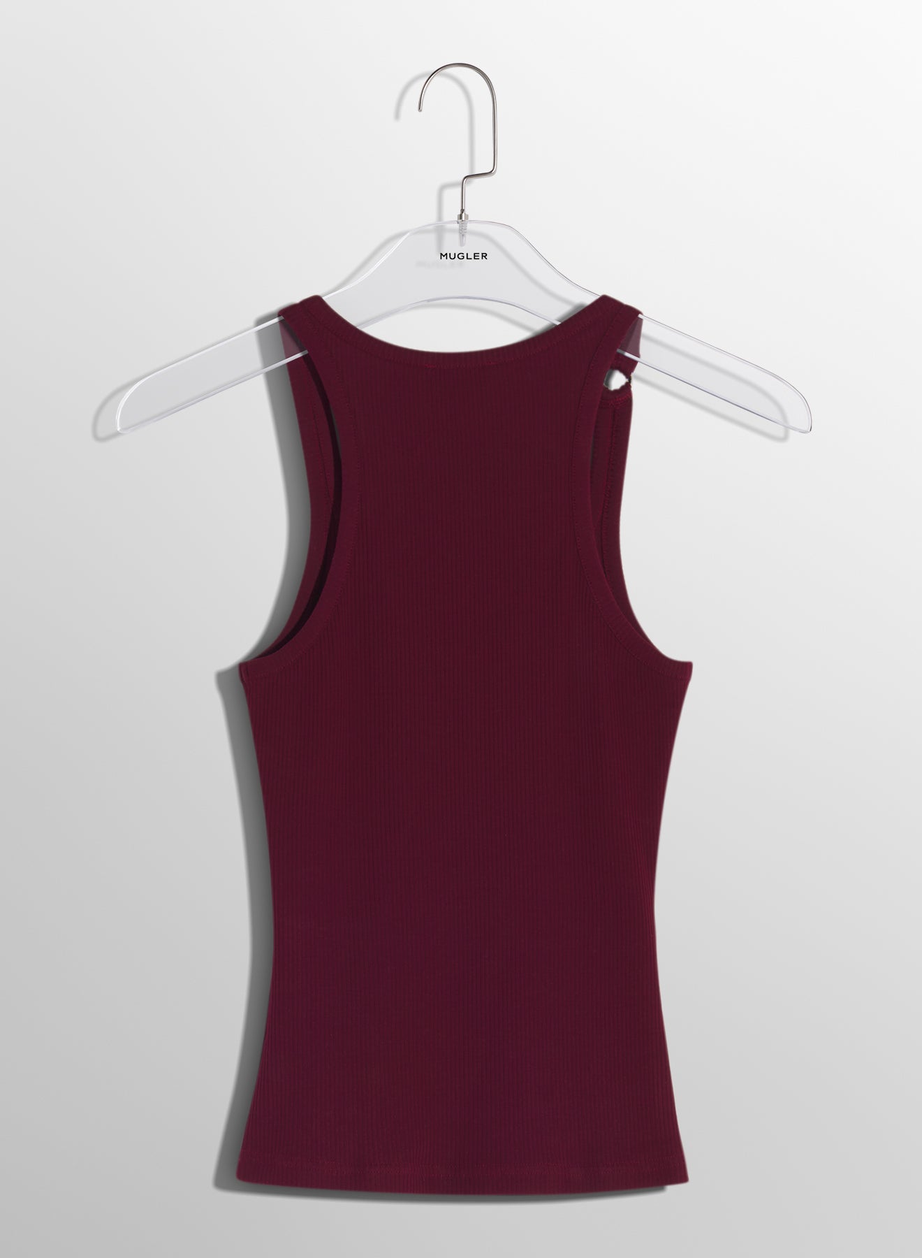 burgundy pierced tank top