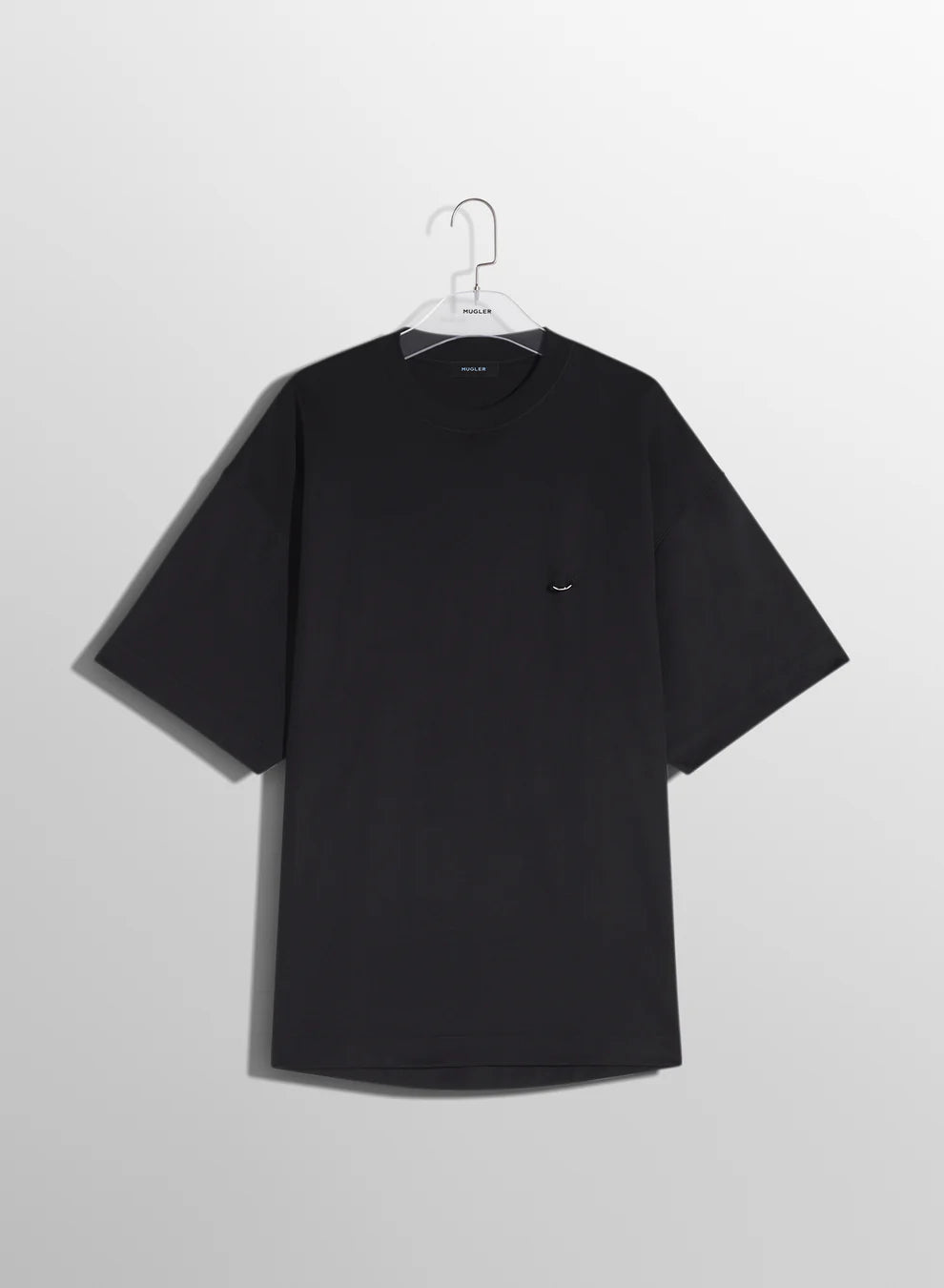 black oversized pierced t-shirt