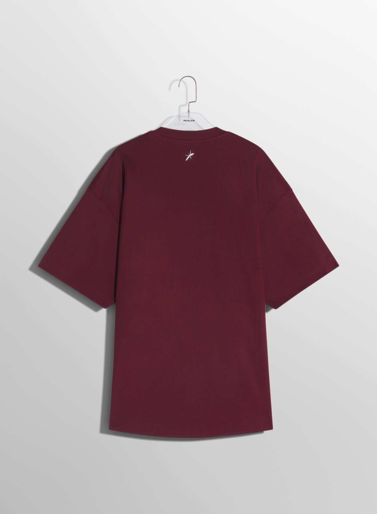 burgundy star velvet T-shirt