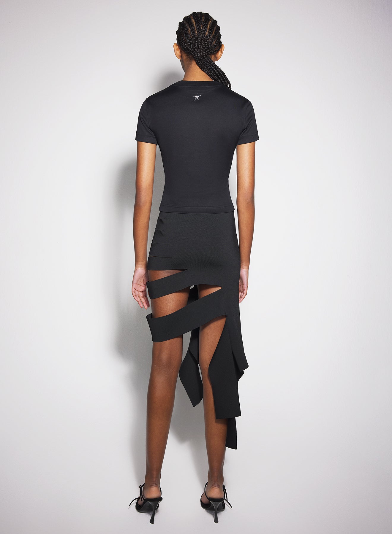 black bandage knit skirt