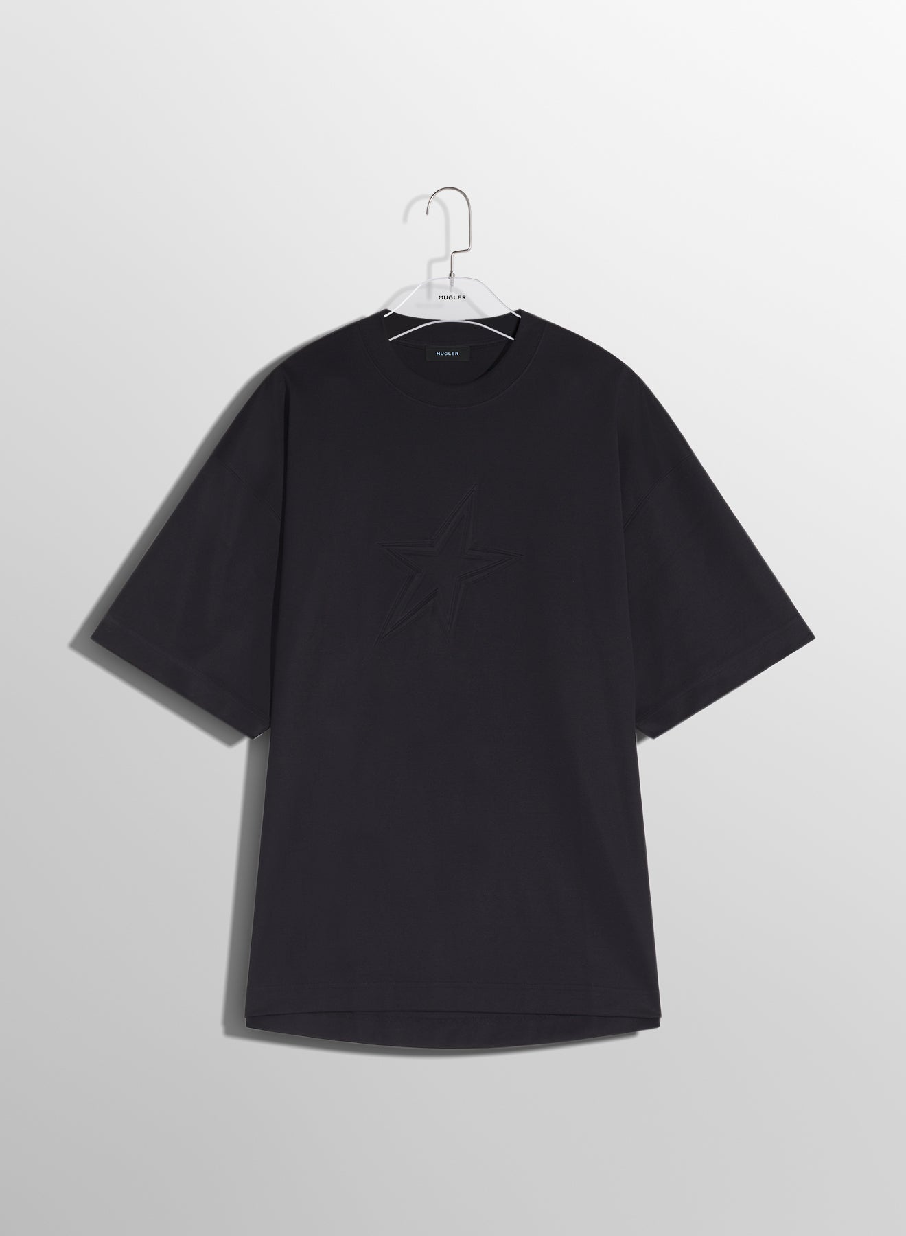 black Mugler star T-shirt