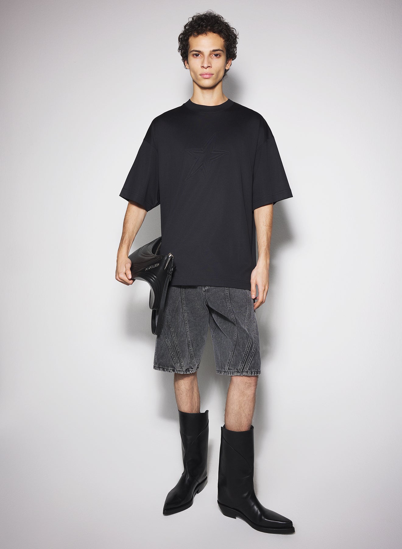 black Mugler star T-shirt | MUGLER Official Website
