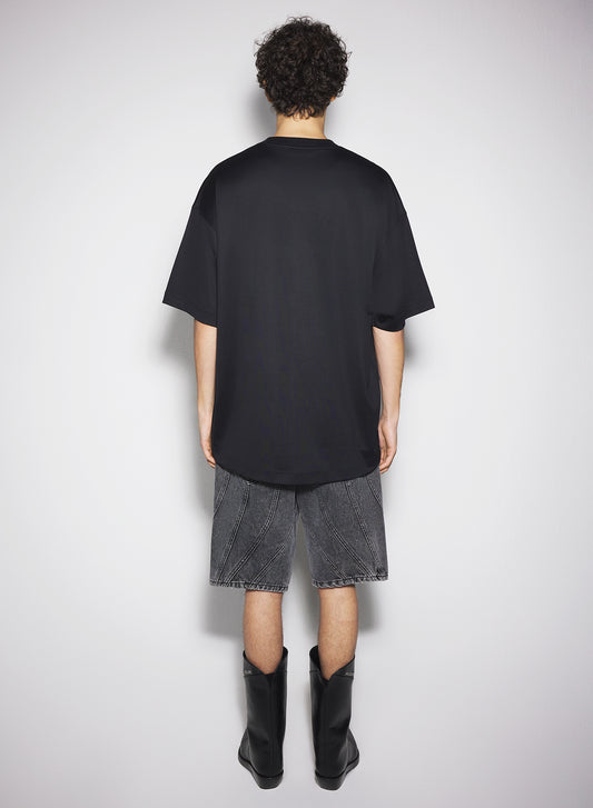 black Mugler star T-shirt