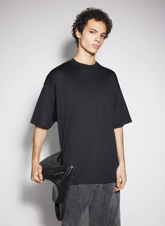 black Mugler star T-shirt