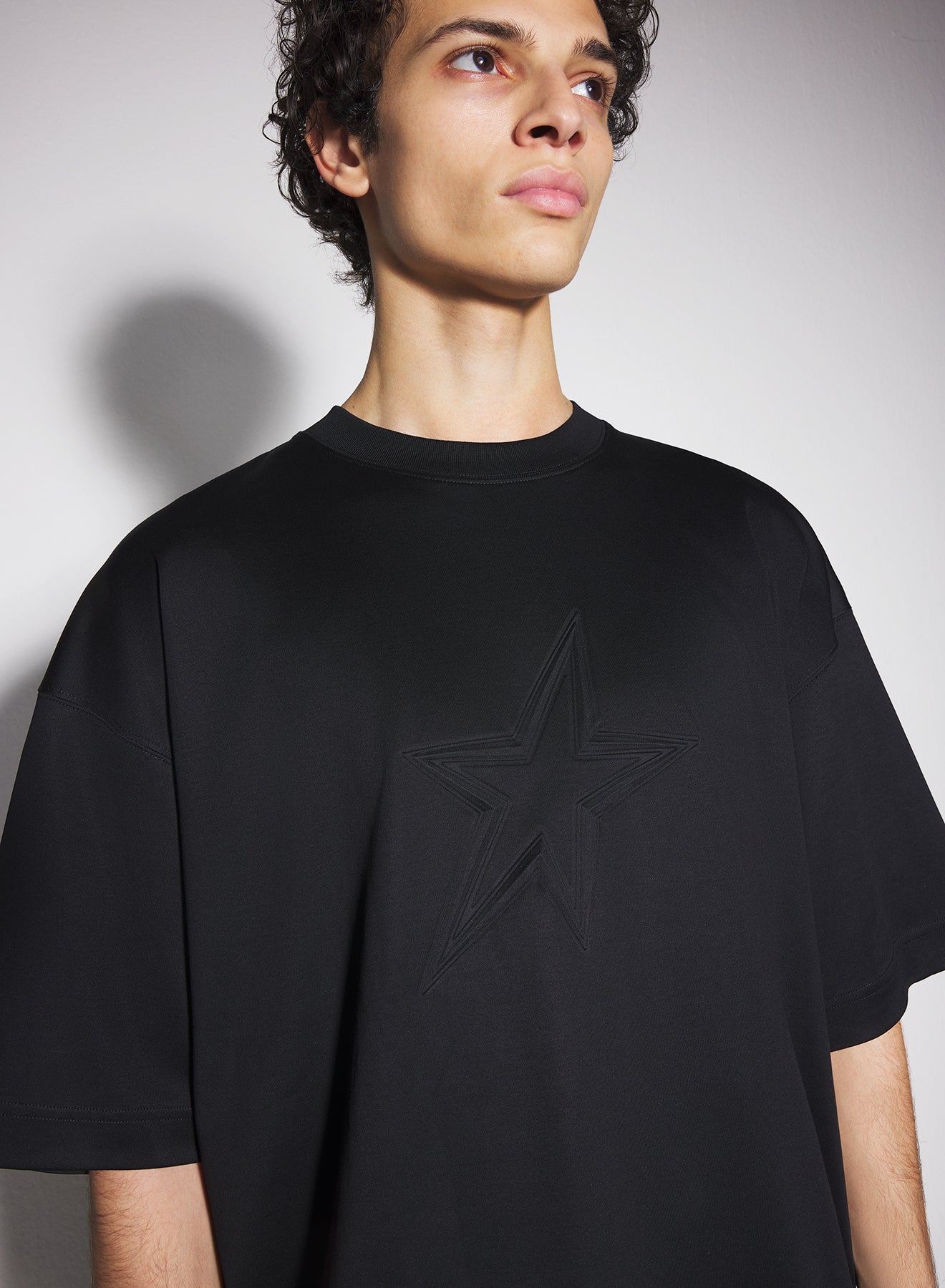 black Mugler star T-shirt