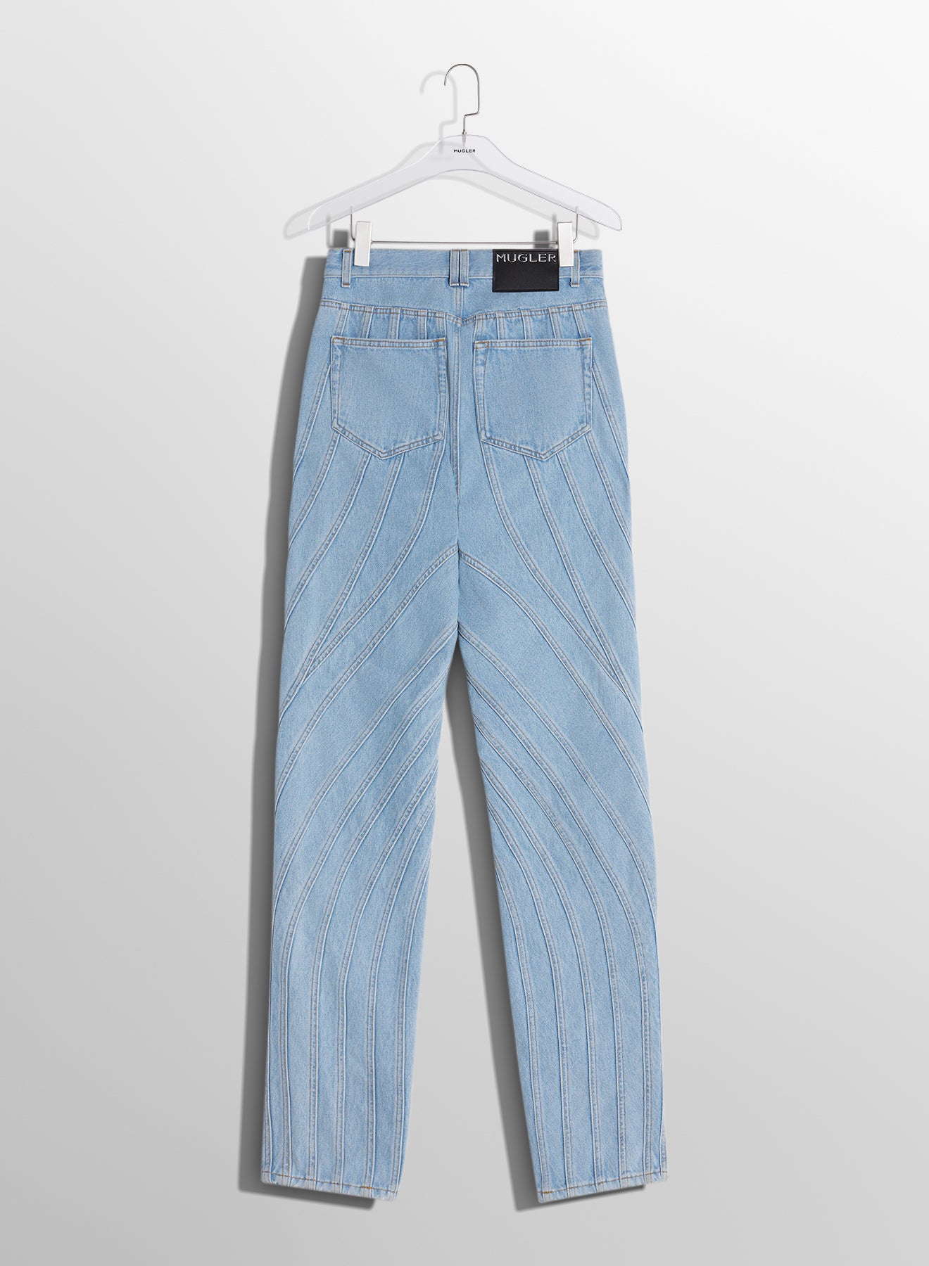 blue spiral baggy jeans | MUGLER Official Website – Mugler