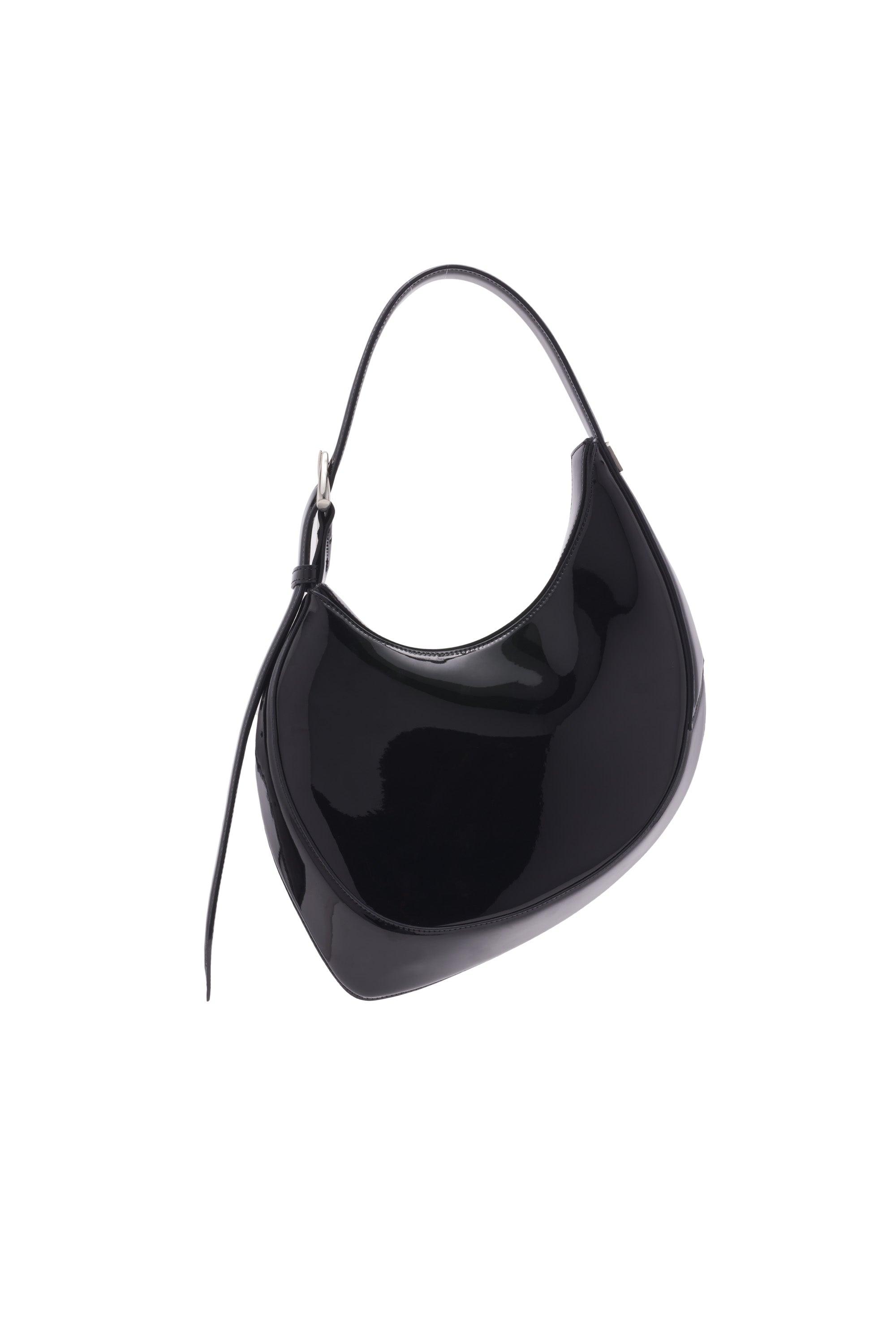 Thierry black patent discount mugler angel handbag