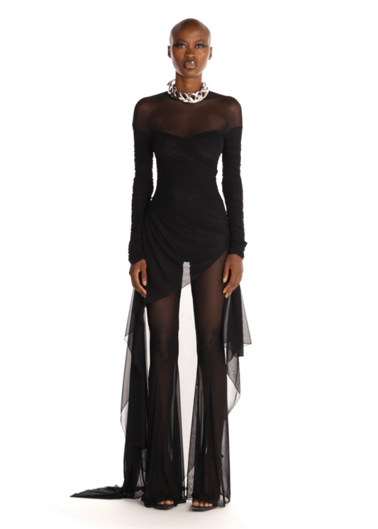black ruched halter mini dress  MUGLER Official Website – Mugler