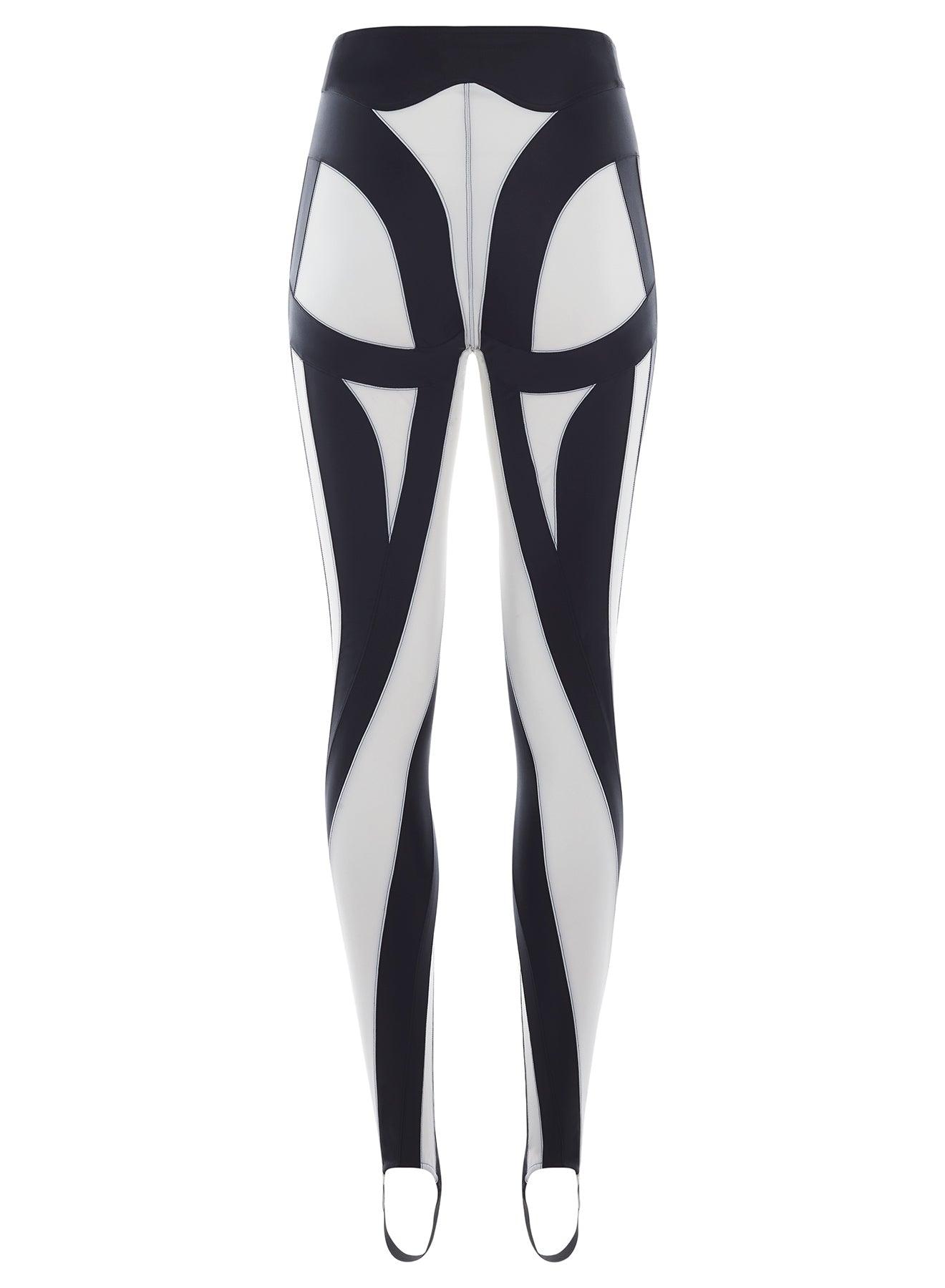 Buy Leggings Mugler glossy sheer spiral legging (22S1PA0348842