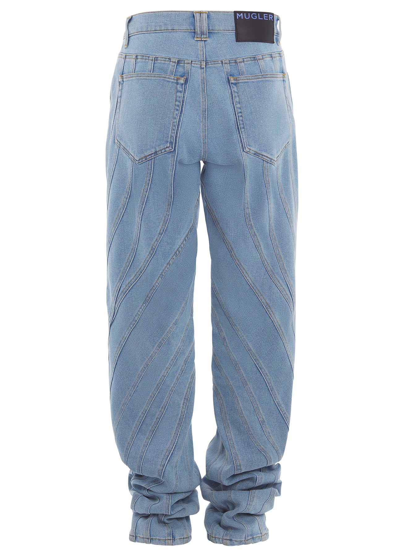 spiral baggy denim jeans