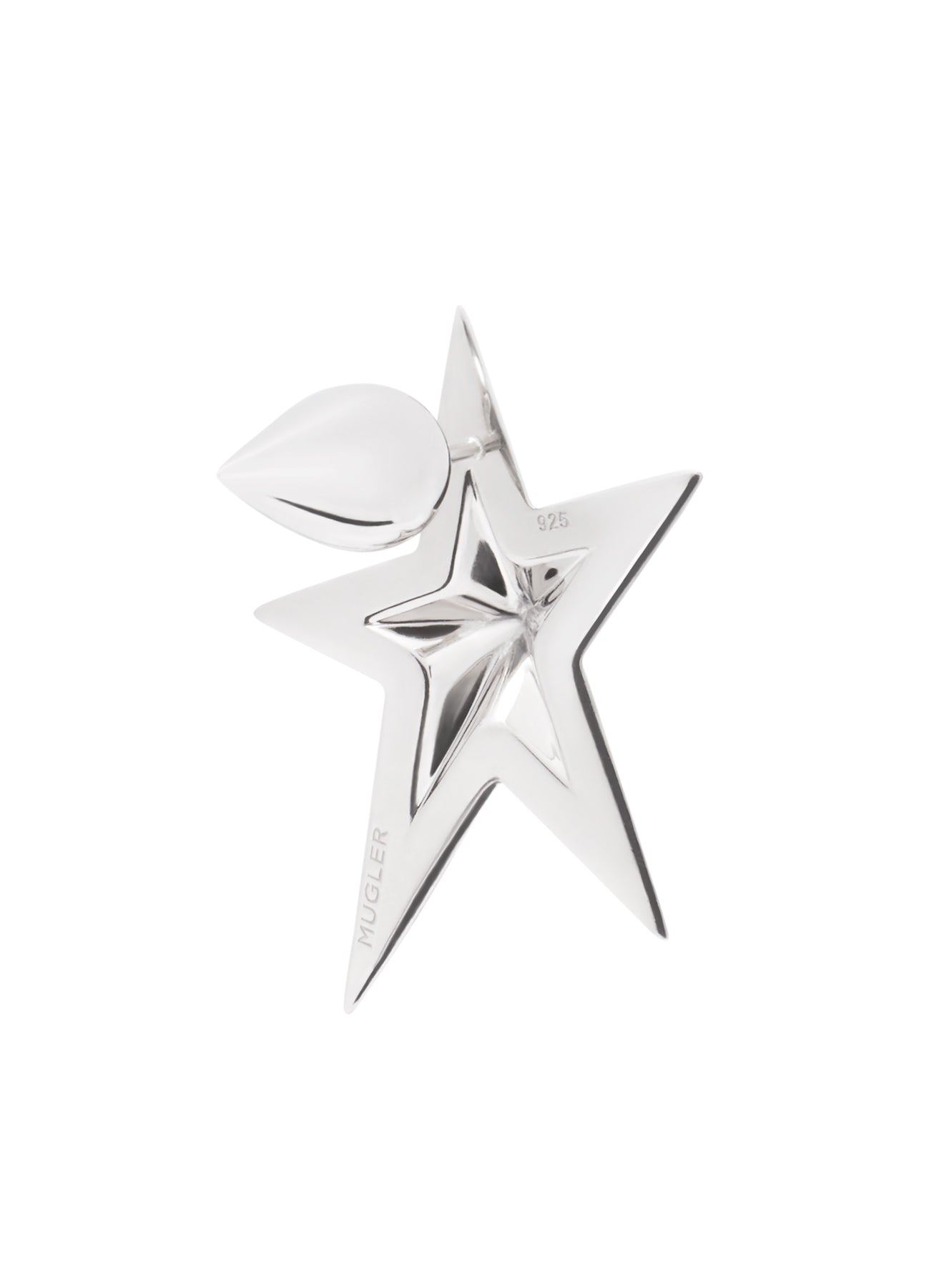 silver maxi star earrings