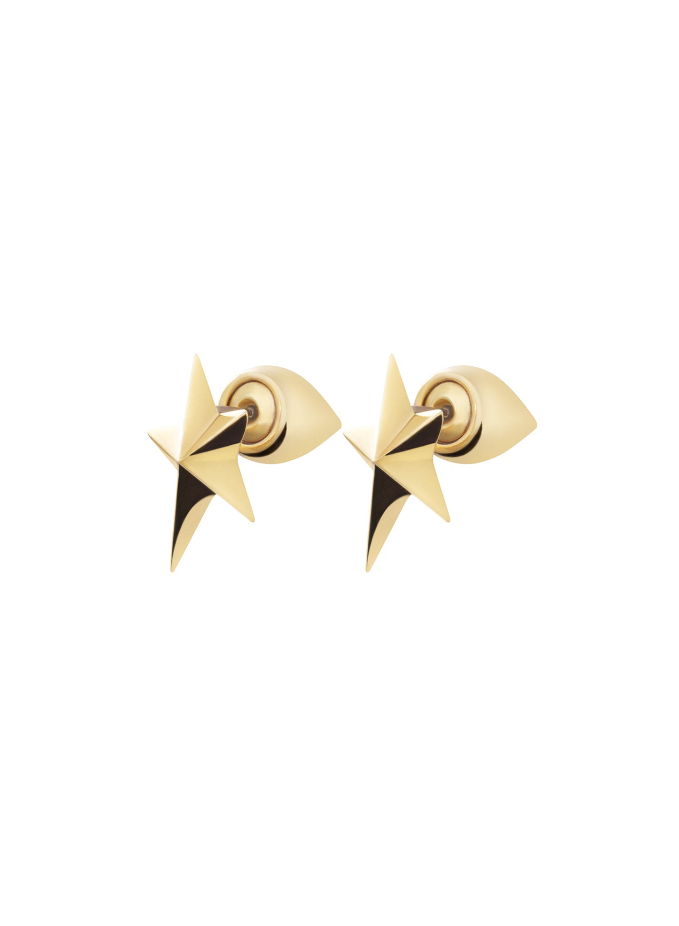 gold mini star earrings