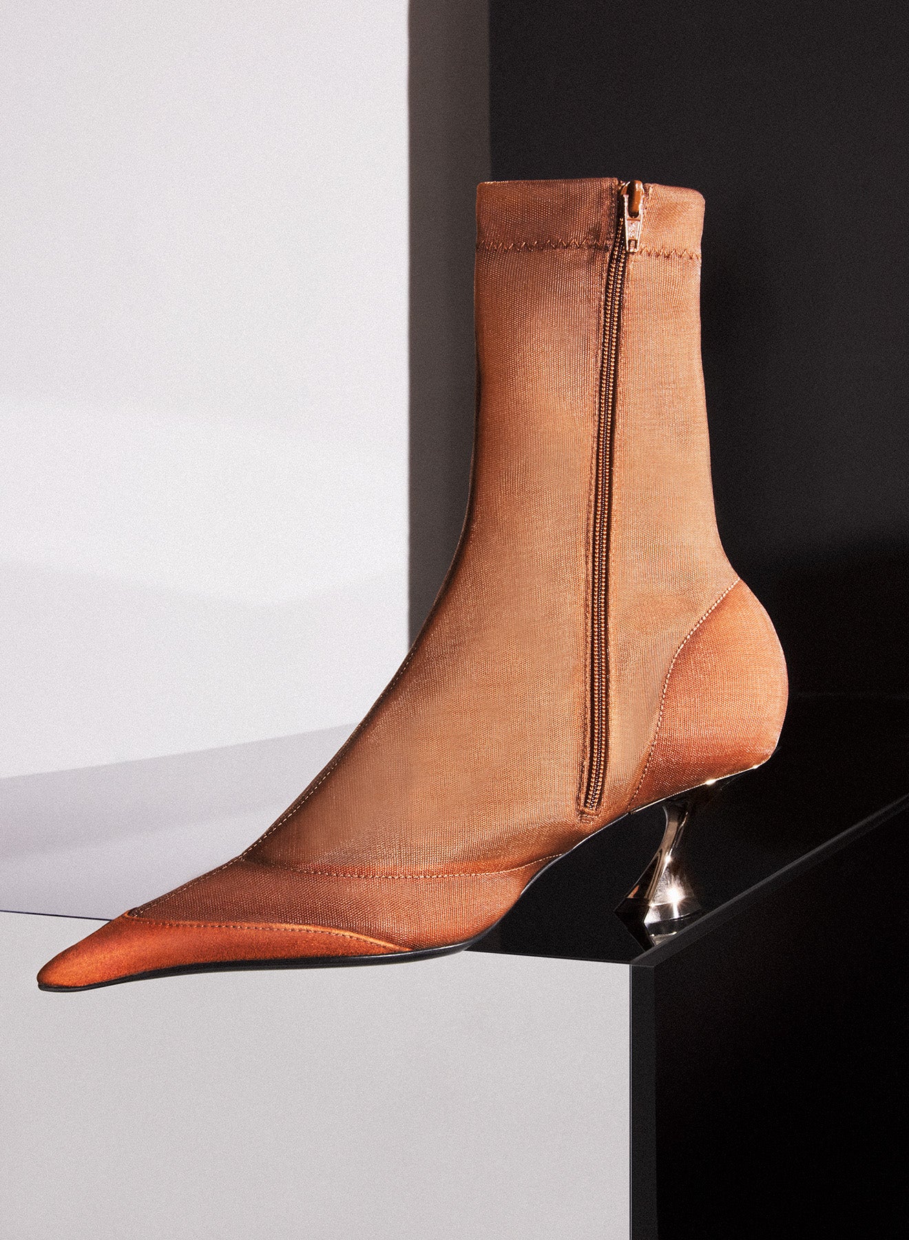 Cinnamon mesh Fang 55 ankle boots