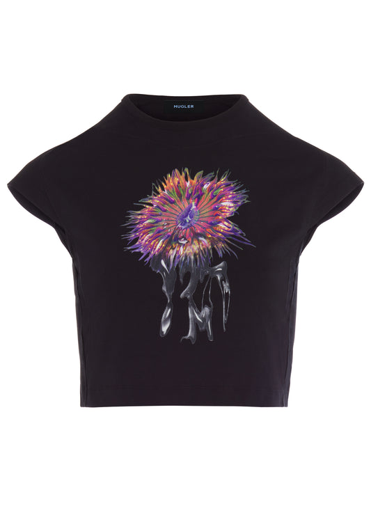 orchid anemone cropped t-shirt