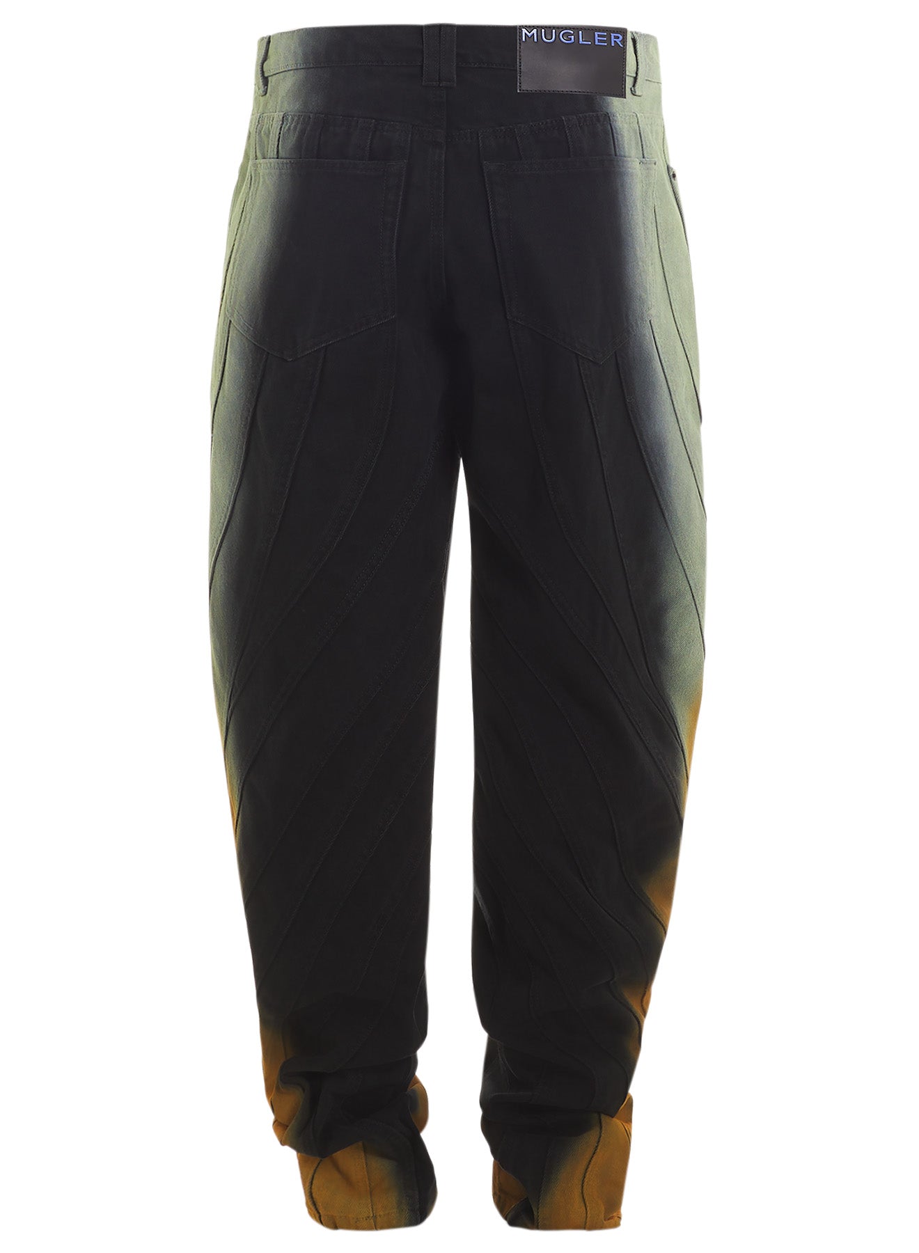 Mugler hook-eye wide trousers - Black