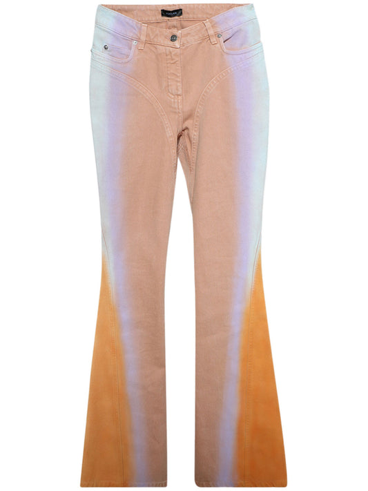 gradient-effect flared jeans
