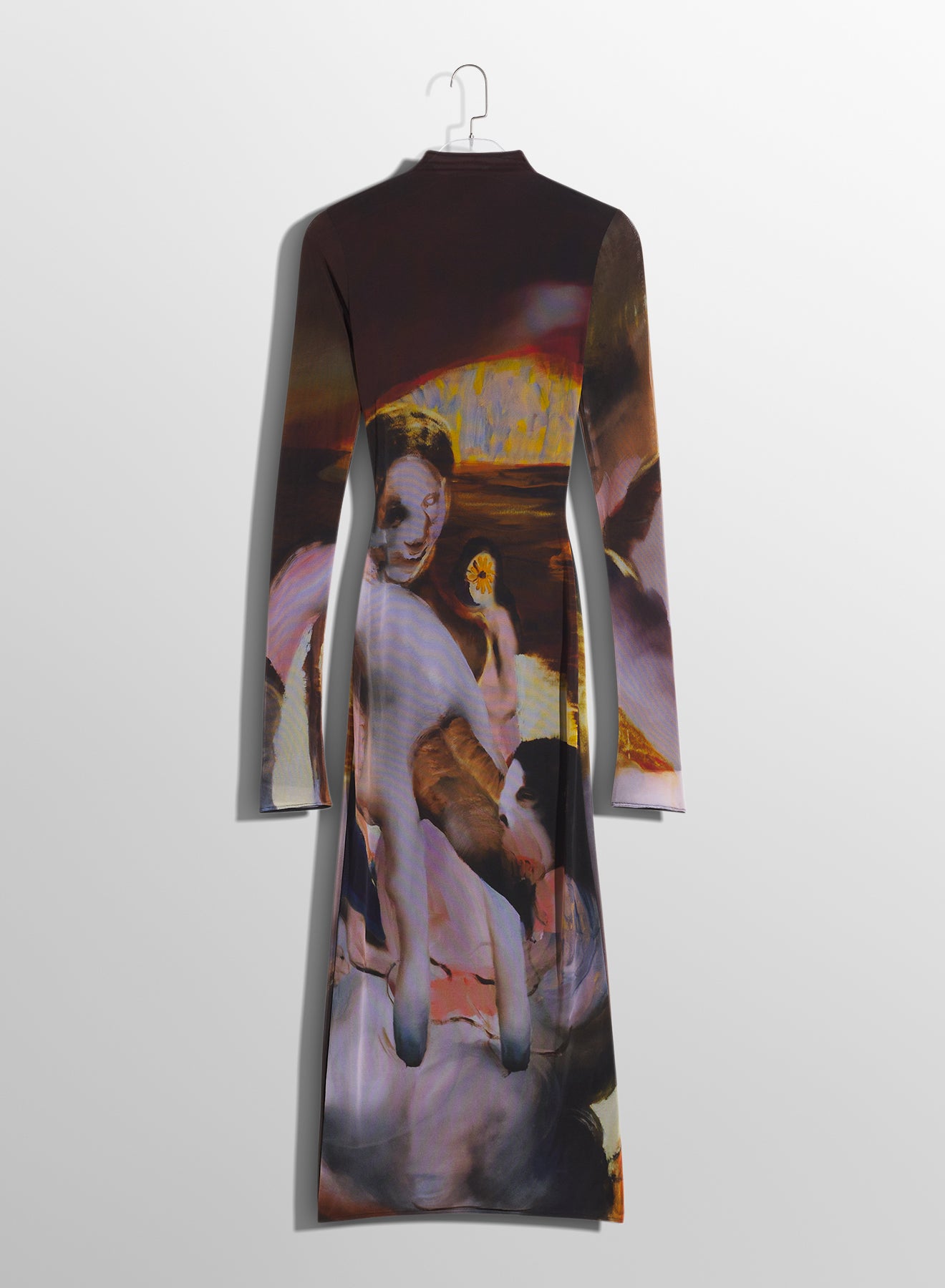 Mugler x Ambera Wellmann Sunset printed dress