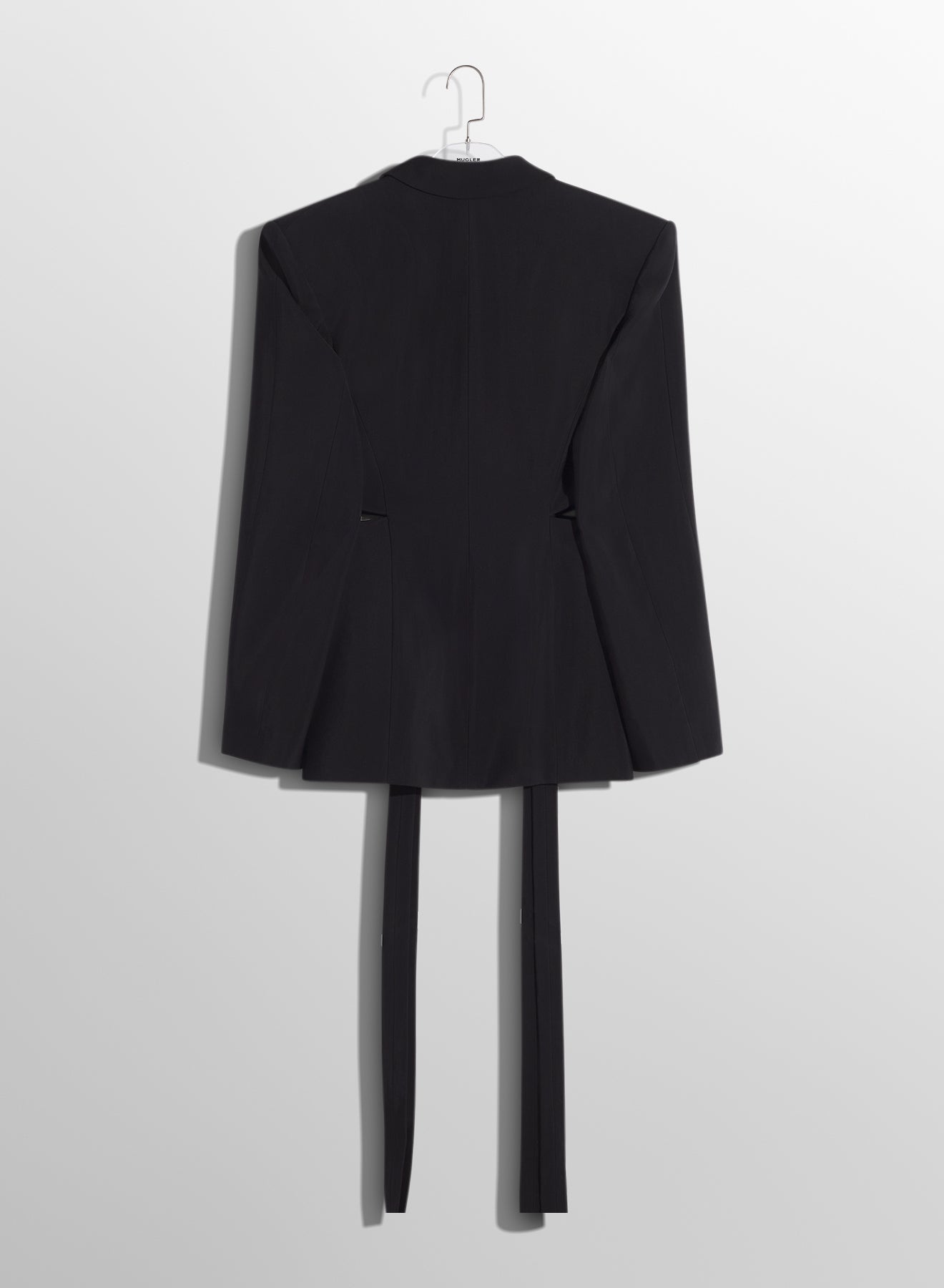 black buckled tailored wool jacket | MUGLER Official Website – Mugler