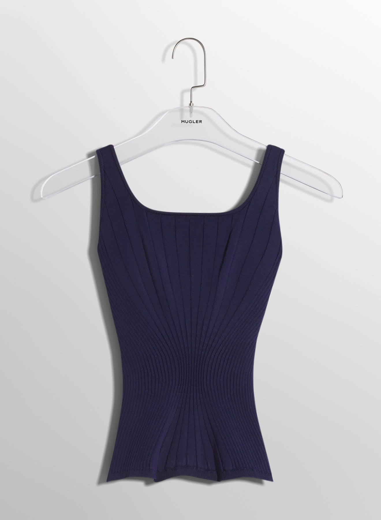 midnight blue sculpting knit tank top