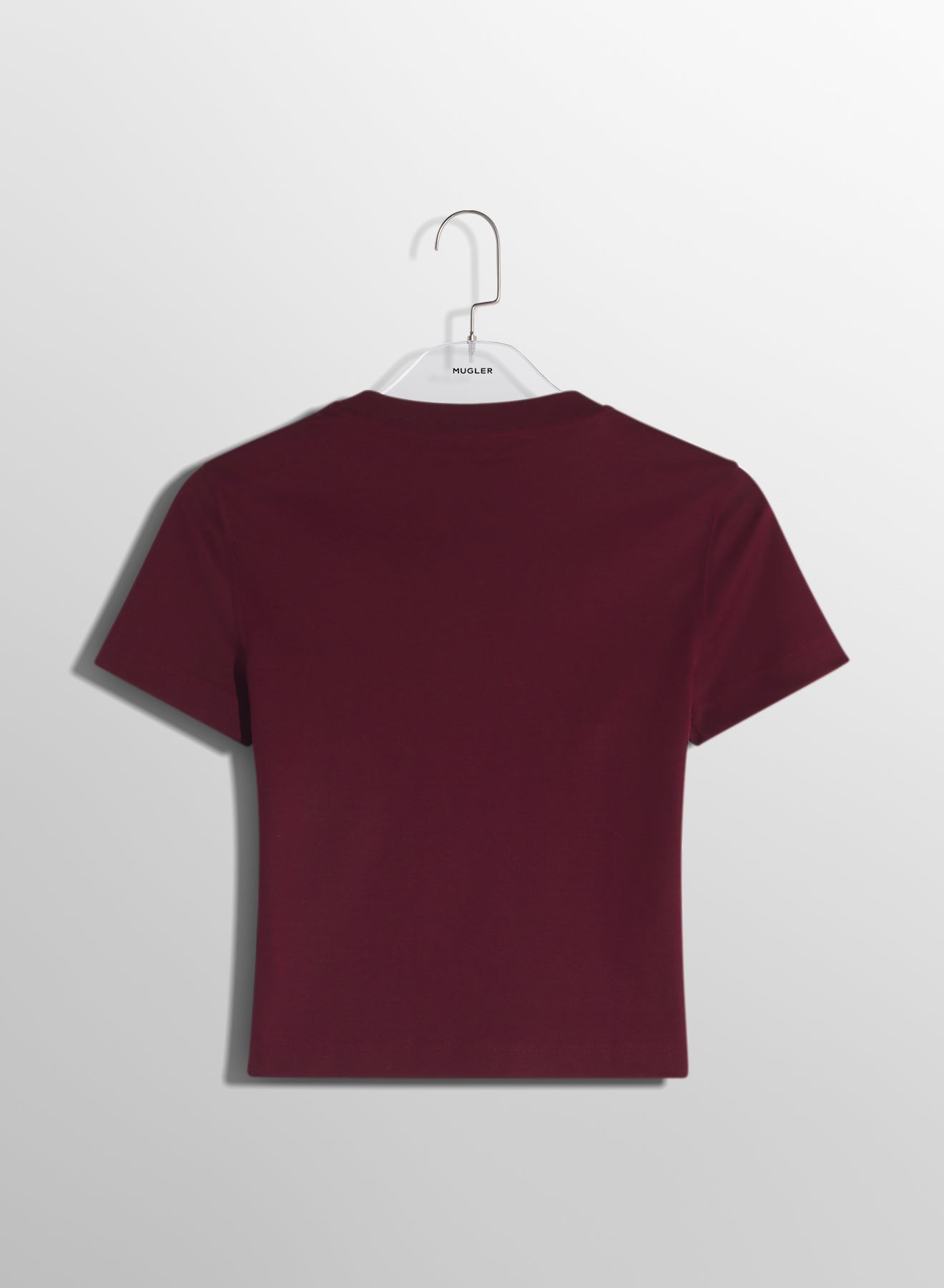 burgundy pierced baby t-shirt