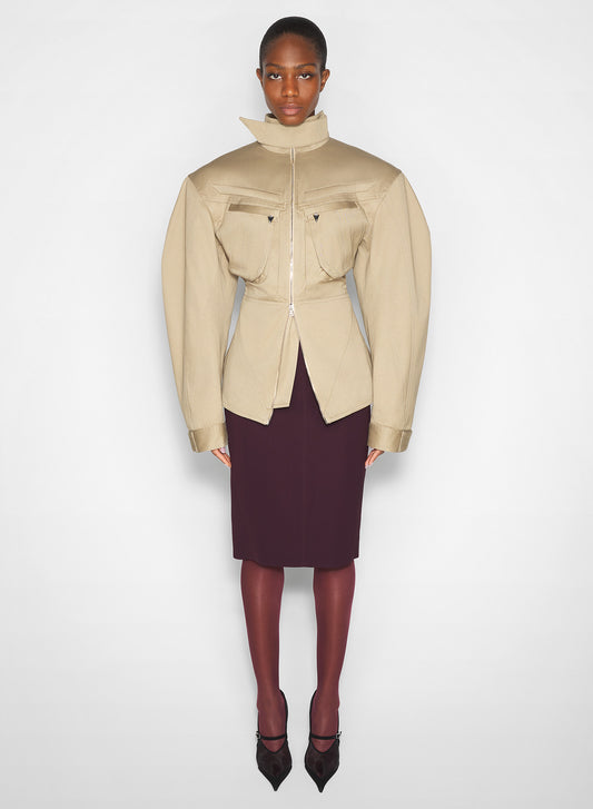 beige cargo jacket