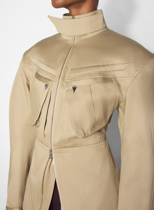 beige cargo jacket