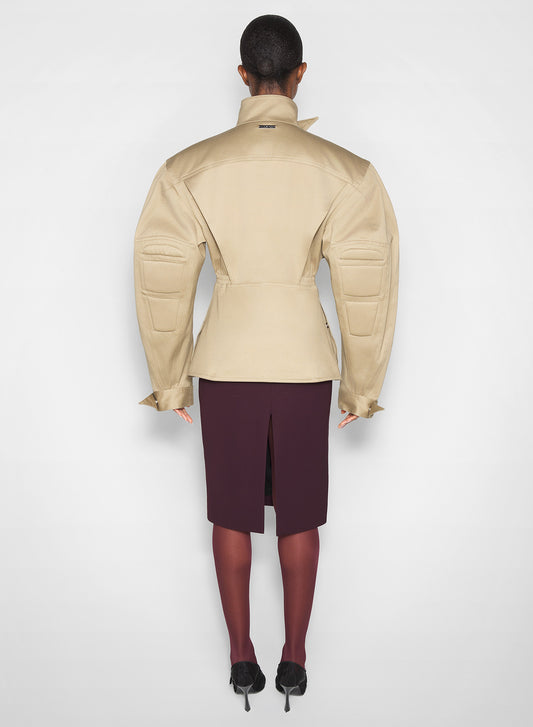 beige cargo jacket