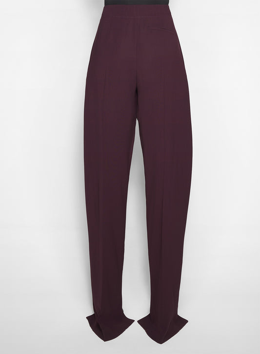 burgundy pierced loose tailored trousers