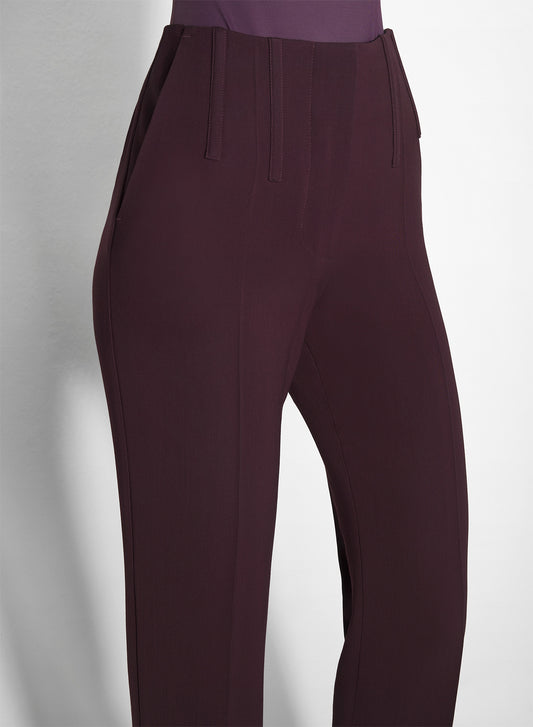burgundy straight boned pants