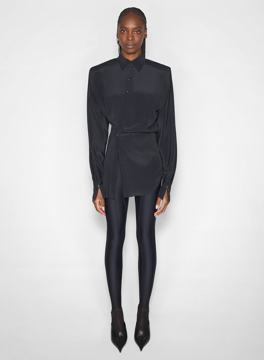 black asymmetric shirt