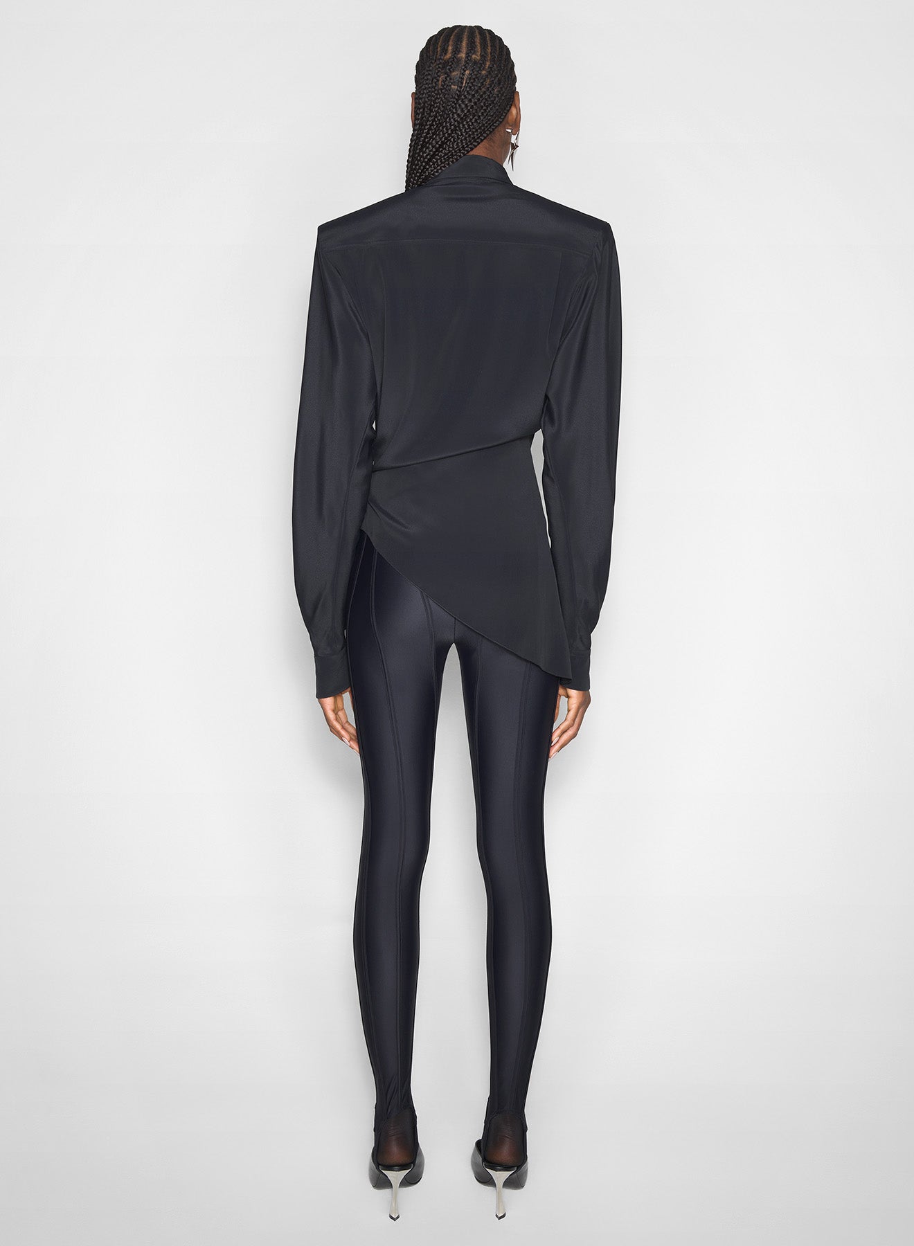 black asymmetric shirt