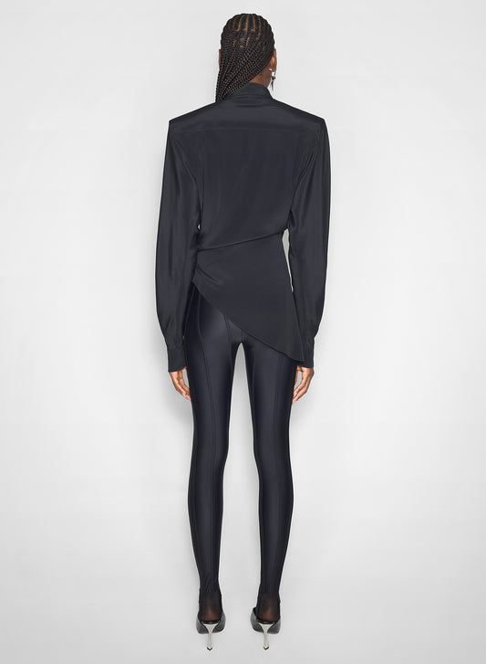 black asymmetric shirt