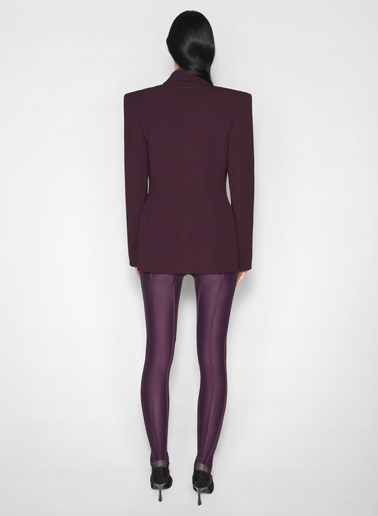 burgundy corseted leggings