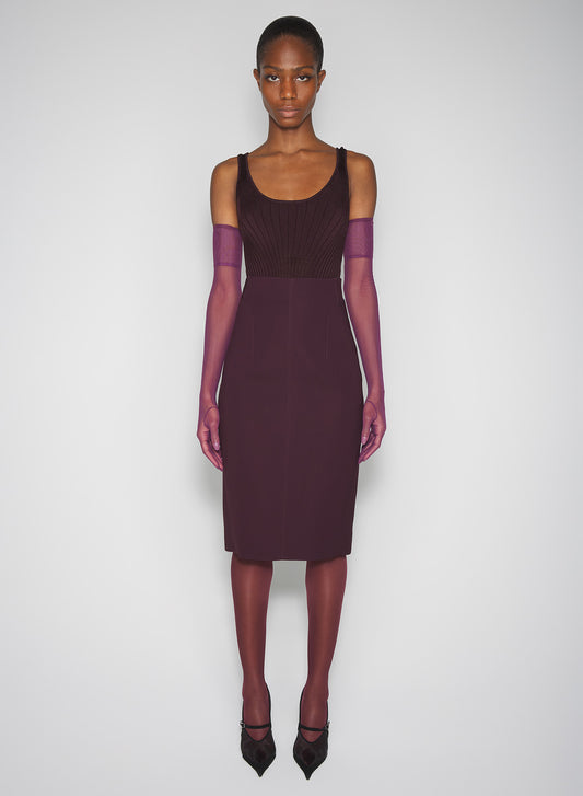 burgundy sculpting knit tank top