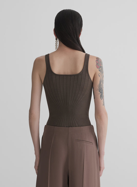 mocha sculpting knit tank top