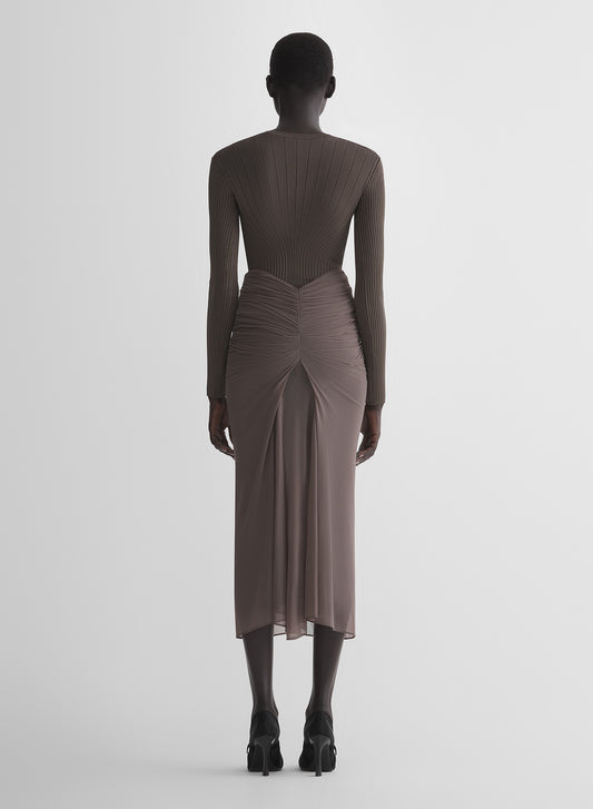 mocha sculpting knit top