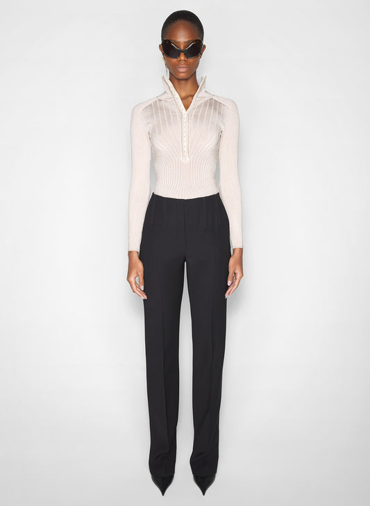 black straight boned pants