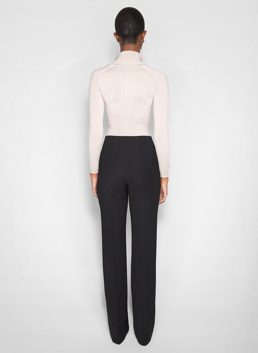black straight boned pants
