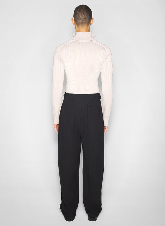 sand hook-and-eye ribbed top