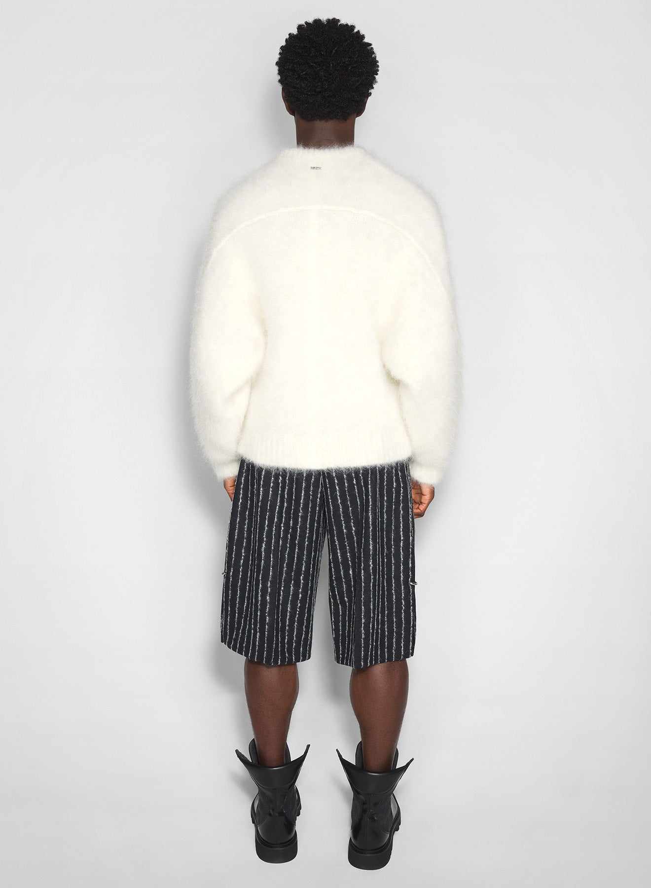 white mohair sweater