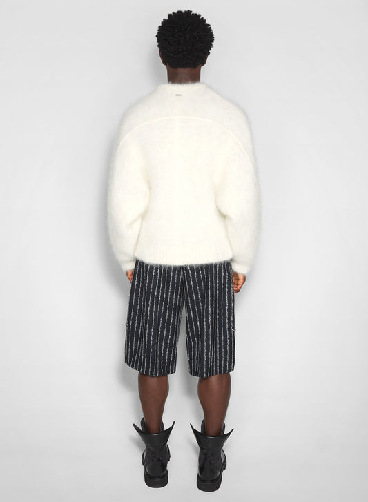 white mohair sweater