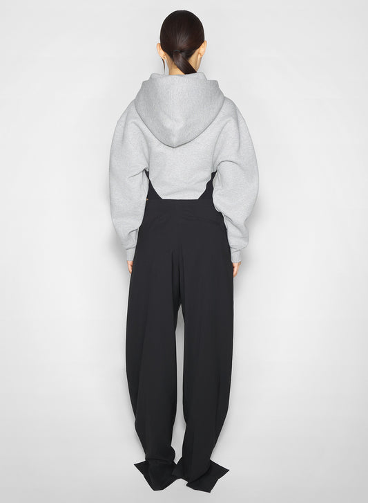 grey fleece hoodie bodysuit