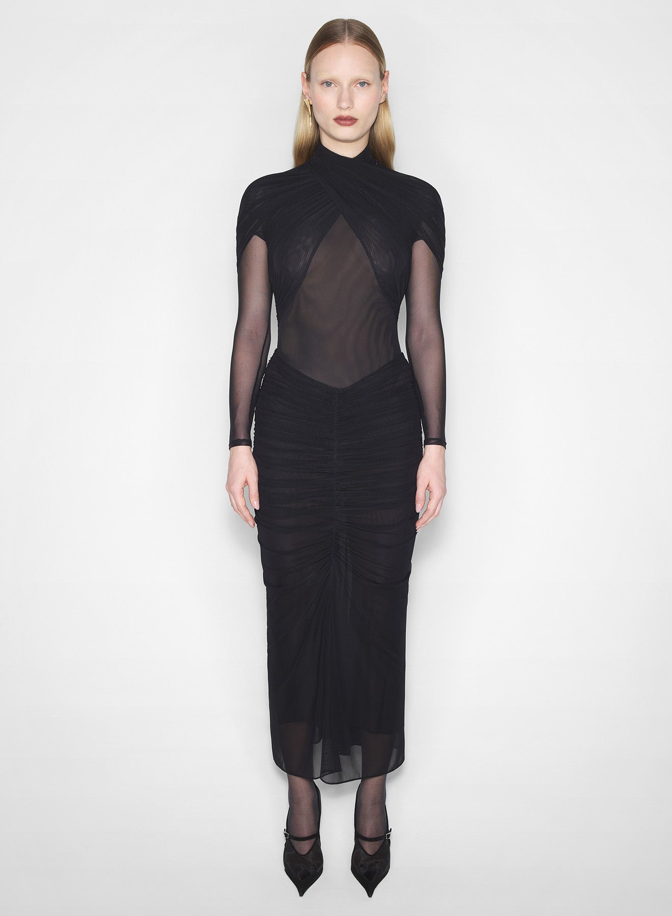 black layered halter bodysuit