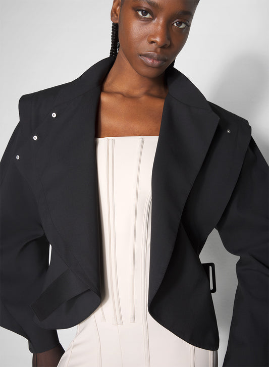 sand boned stretch catsuit