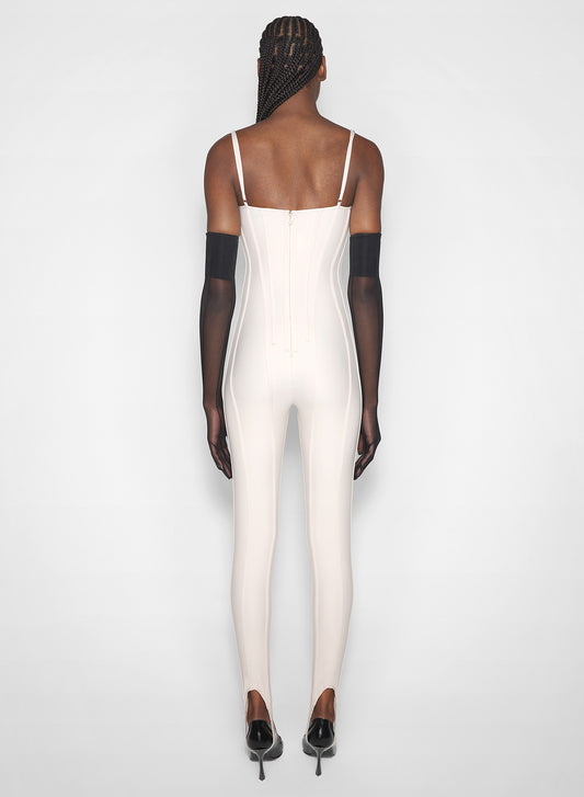 sand boned stretch catsuit